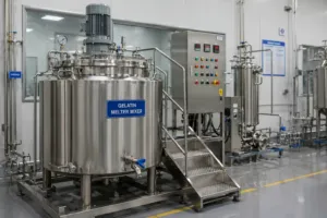 Industrial gelatin melter mixer